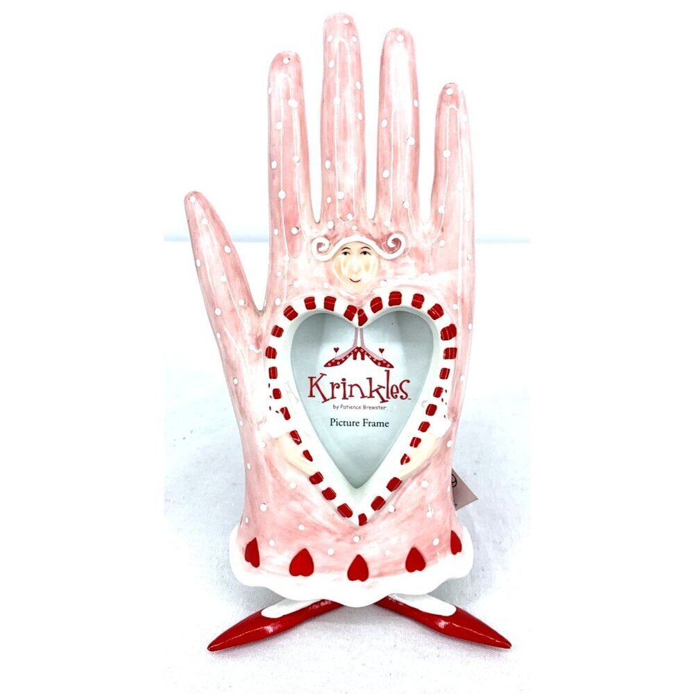 Dept 56 Patience Brewster Krinkles Picture Frame Lady Hand Hearts Valentine 8"